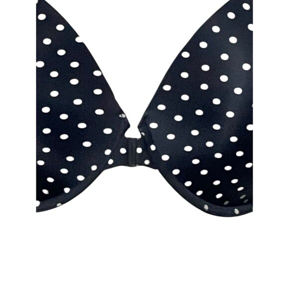 Victorias Secret 38DDD Black & White Polka Dot Push-Up Bra With Lace Racerback D - Picture 8 of 8
